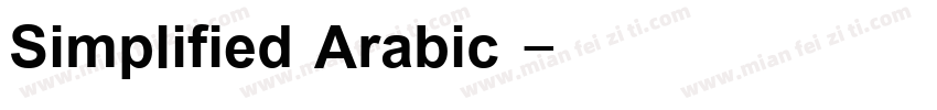 Simplified Arabic 普通西方字体转换